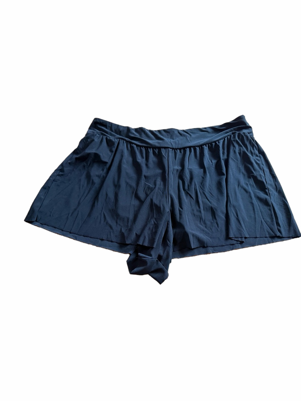 Aqua Green Black Flowing Skirted Shorts